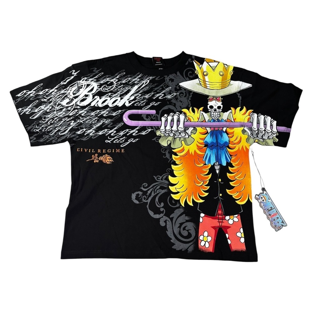 Civil Regime x One Piece Soul King Brook Black Oversized T-Shirt Mens Medium NWT